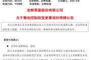 东营明日停牌！又一A股，筹划控制权变更